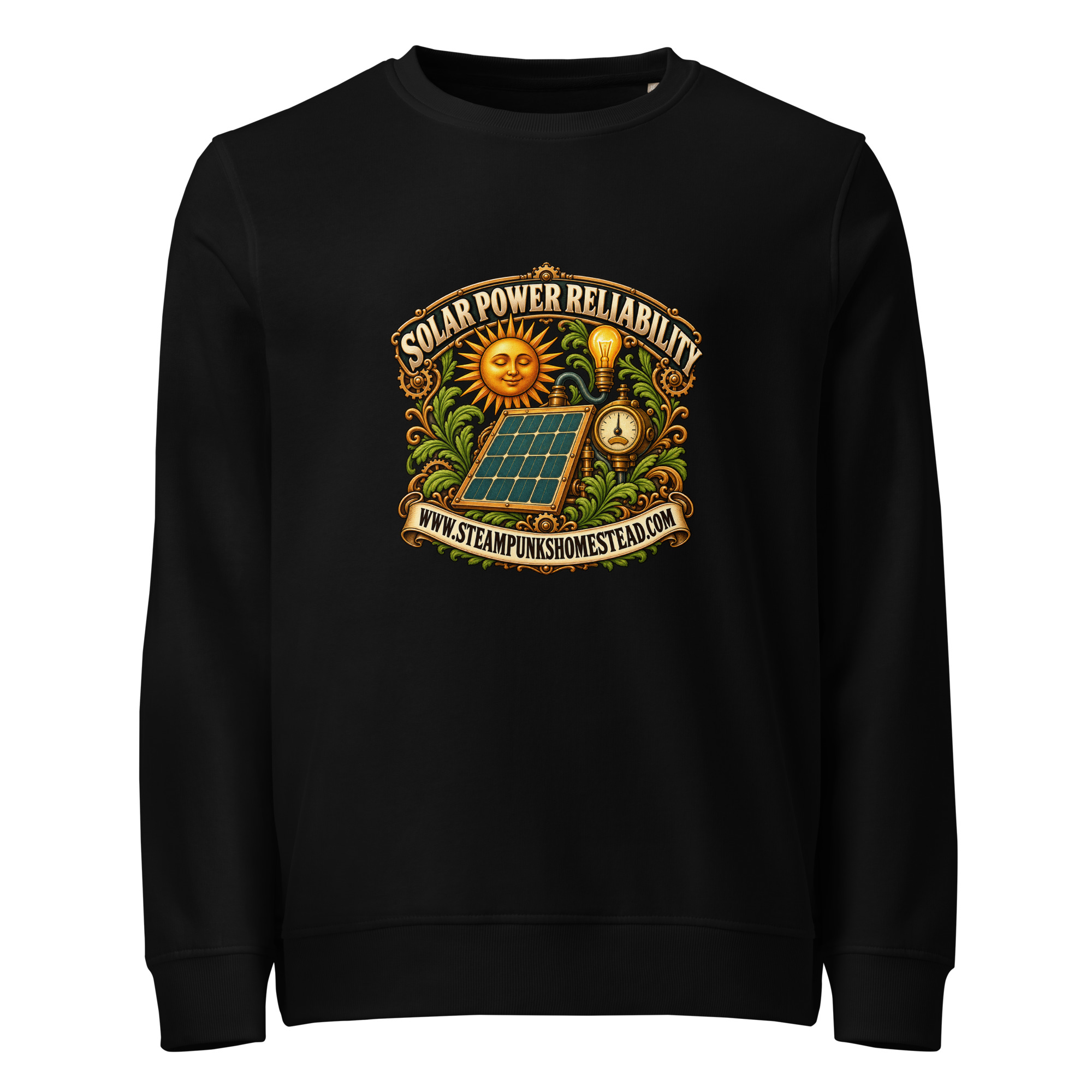 Solar Power Reliability Organic Crew Sweatshirt