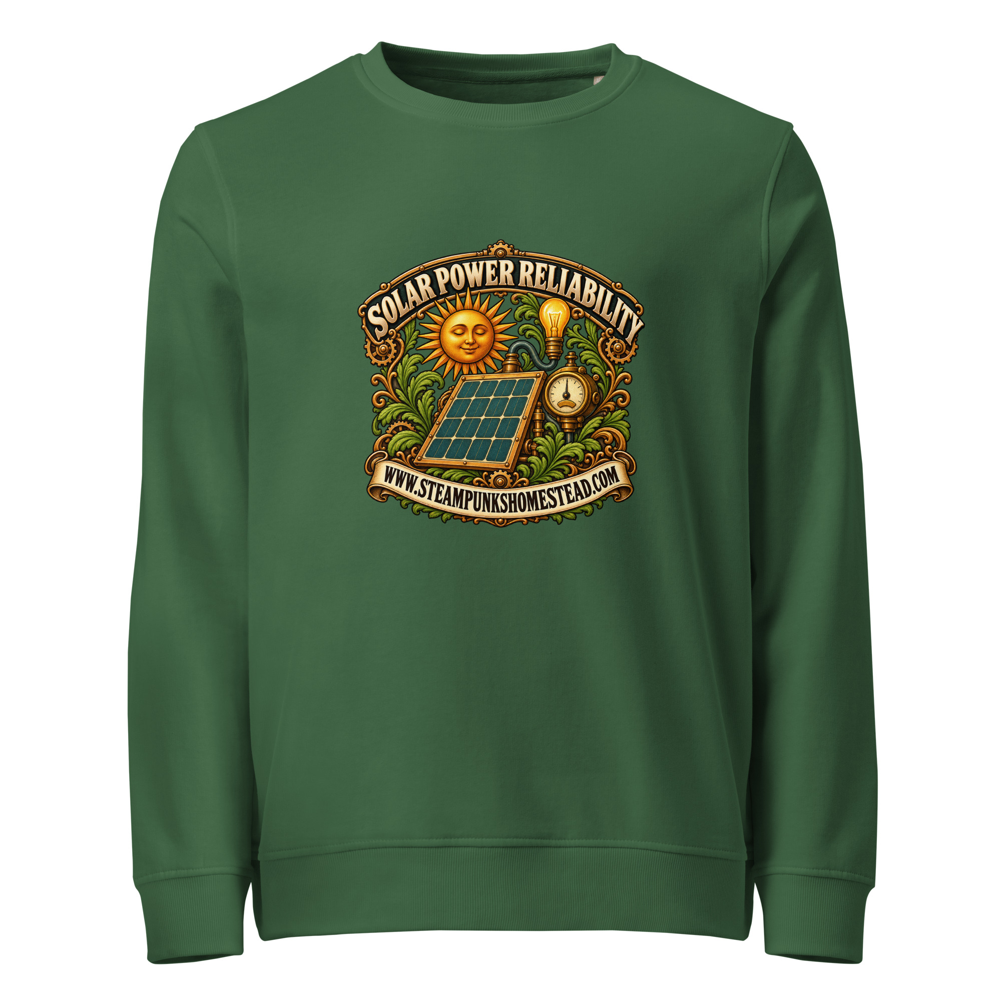 Solar Power Reliability Organic Crew Sweatshirt - Image 3