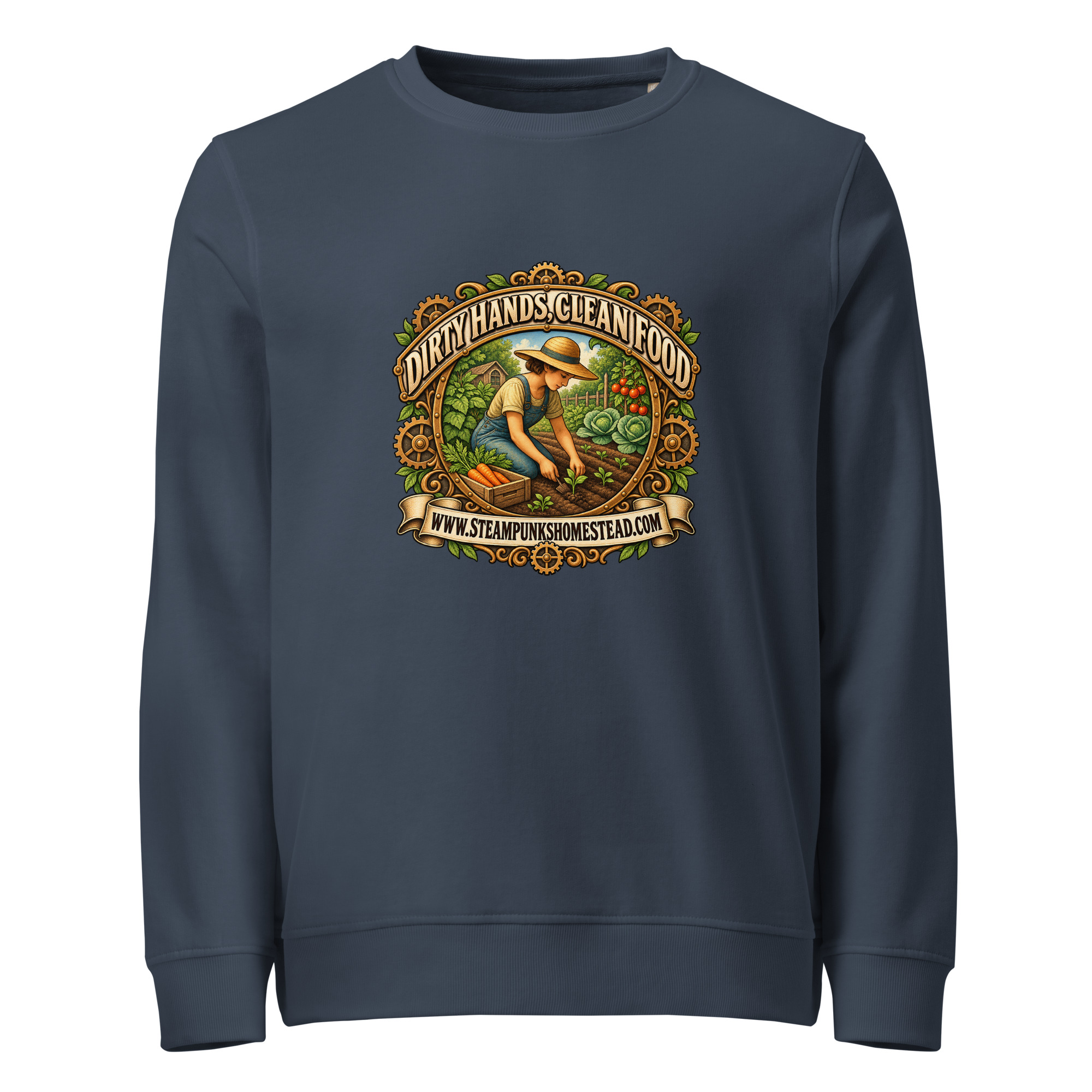 Dirty Hands, Clean Food Organic Crew Sweatshirt - Image 2