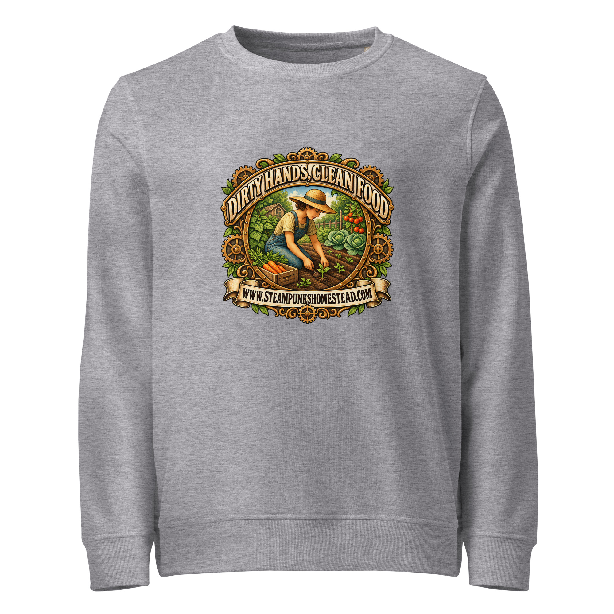 Dirty Hands, Clean Food Organic Crew Sweatshirt - Image 4