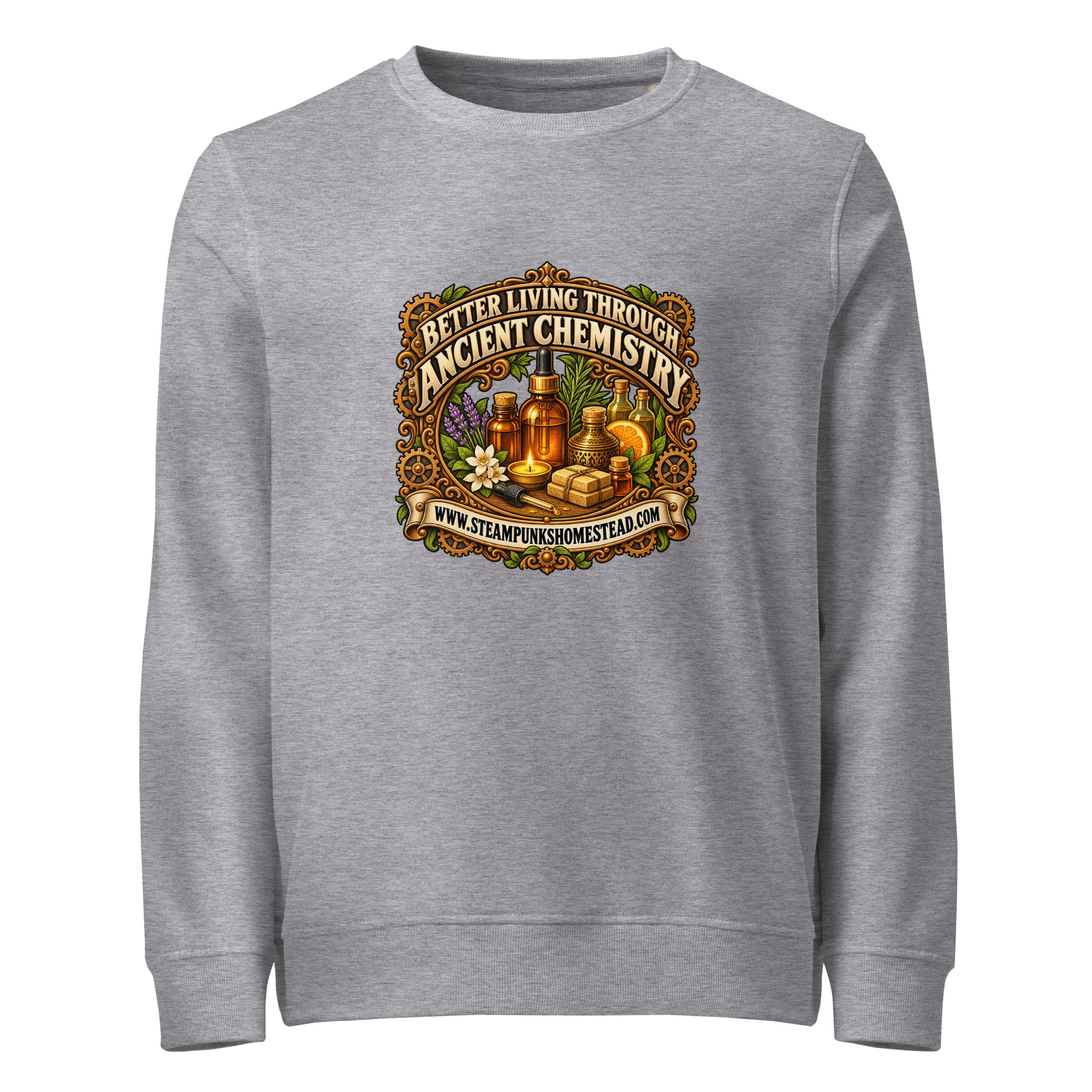 Better Living Through Ancient Chemistry Organic Crew Sweatshirt - Image 4