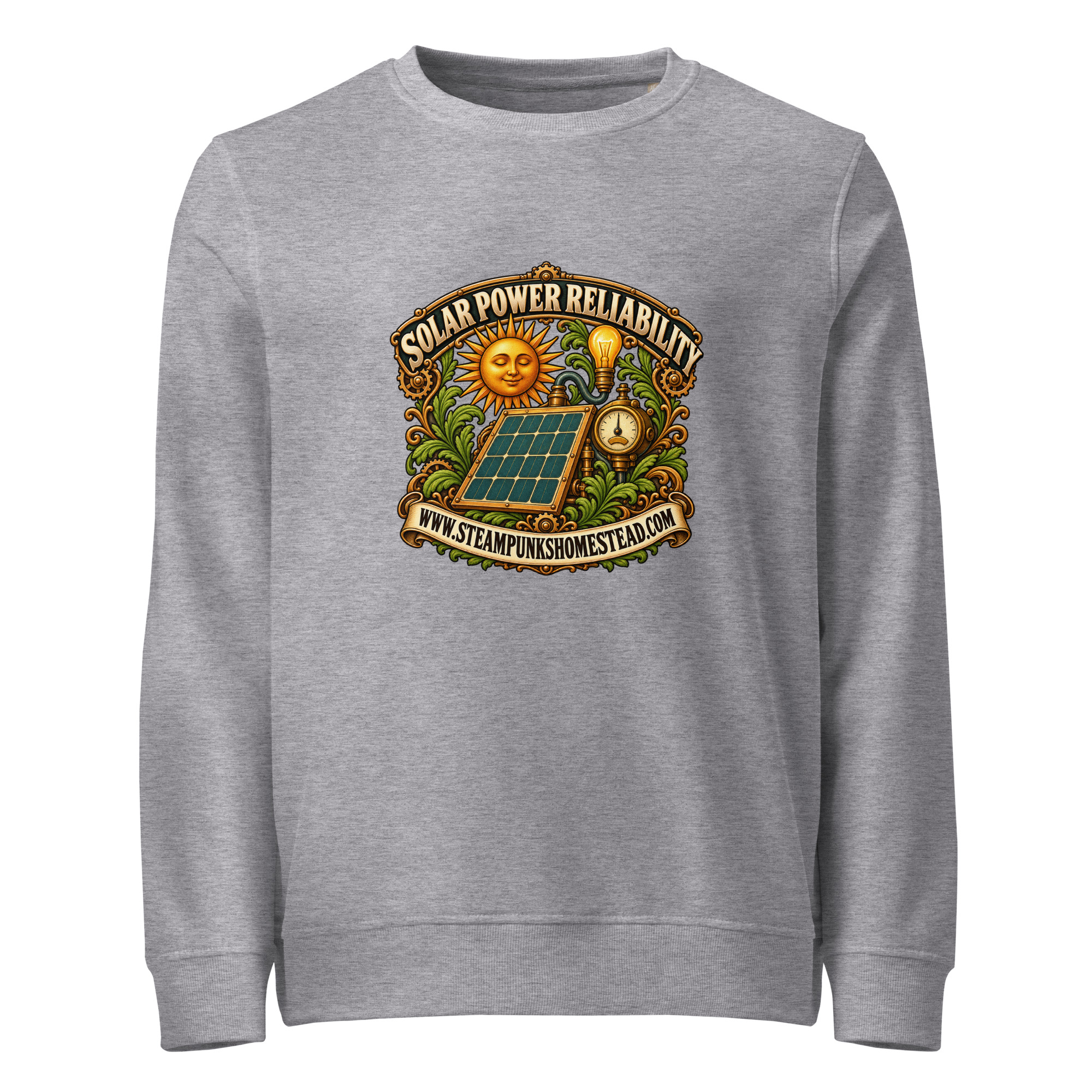 Solar Power Reliability Organic Crew Sweatshirt - Image 4